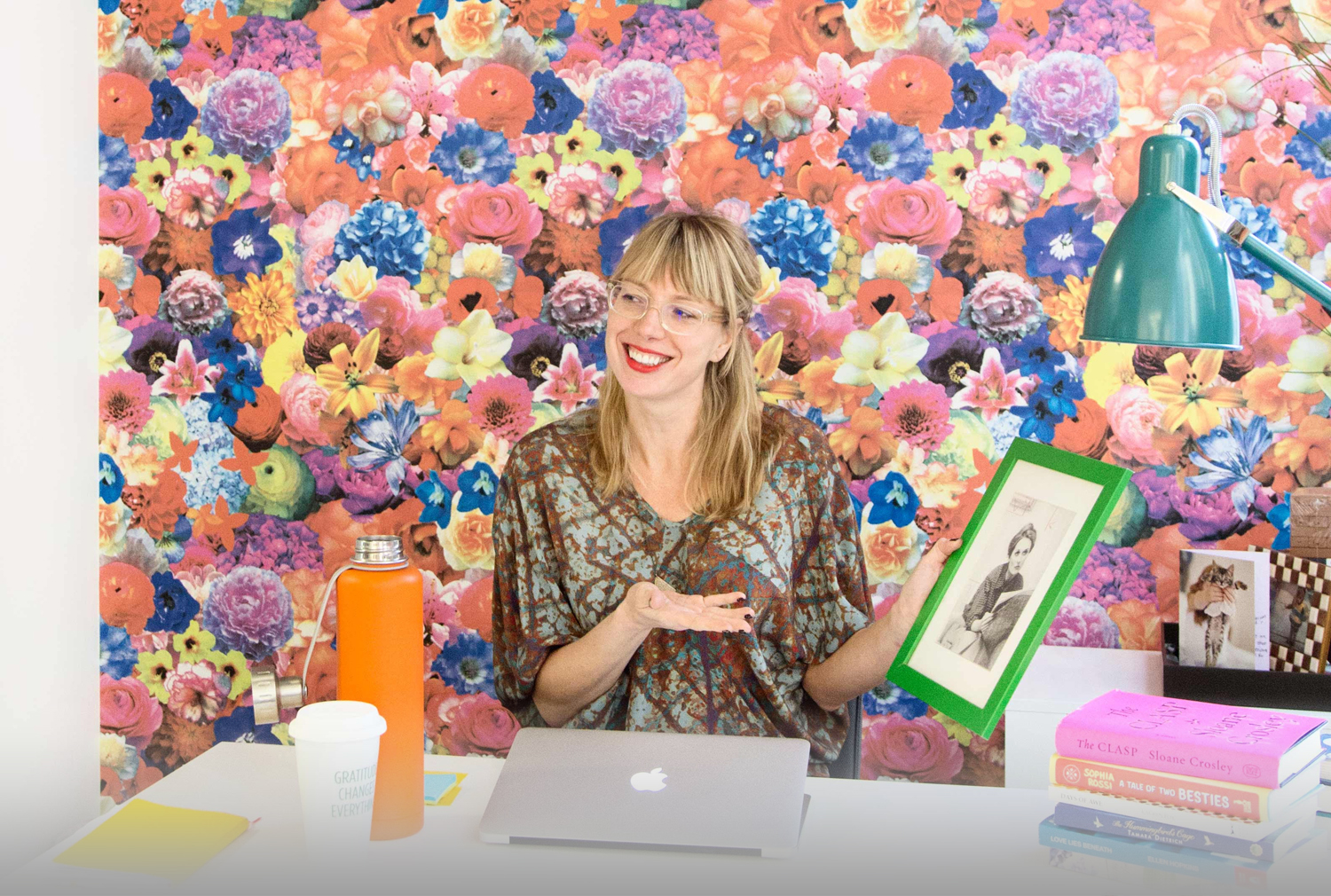 Editor in Chief Jen Romolini has been with HG for almost 2 years. Her most valued item in her office, nay world? "My Meryl pic is my favorite thing in the world. She's such a kick ass, creative, intellectual woman, who calls her own shots. Which is what I want to be. In control of my own destiny." 