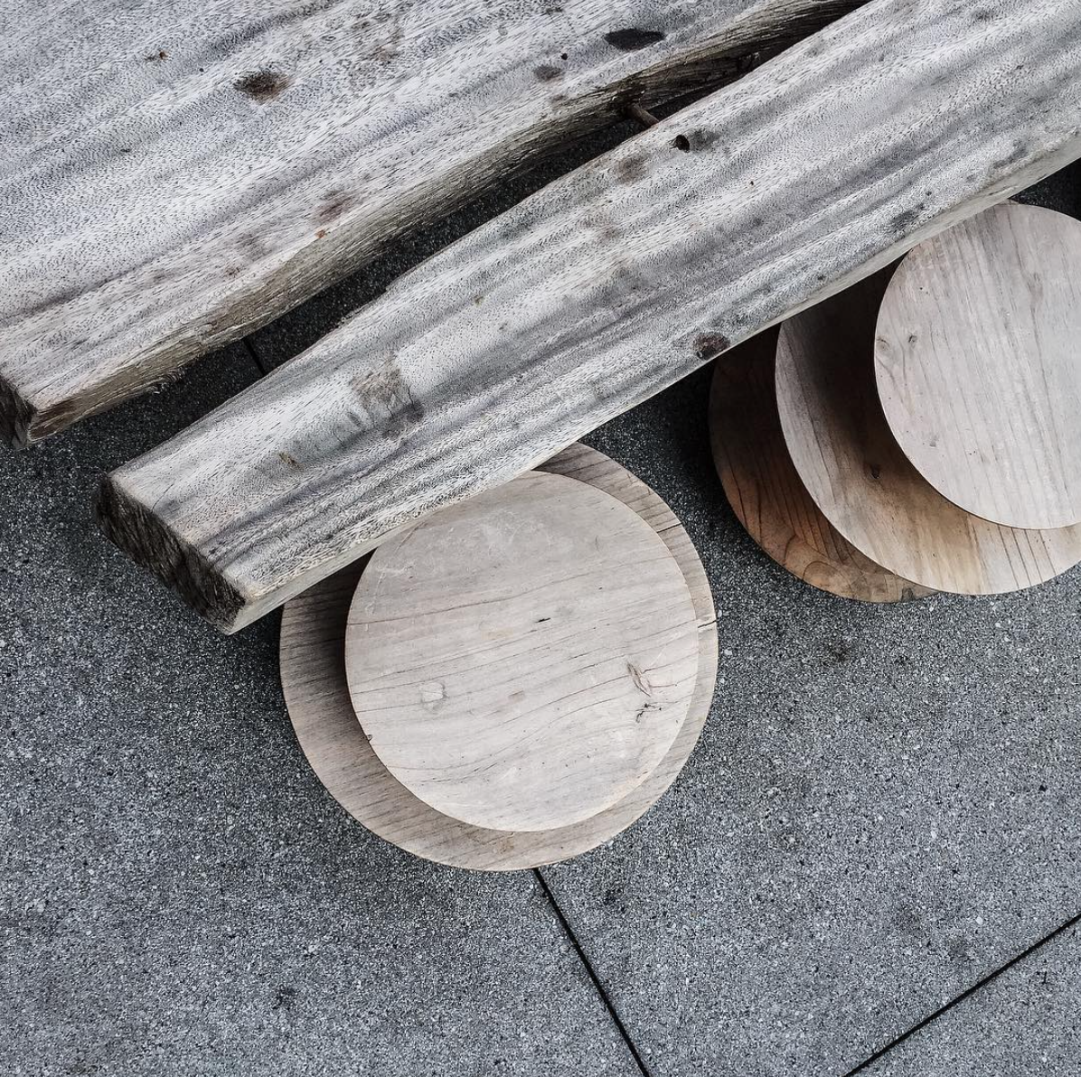  The Bonnie Brae Terrace on the north side of the hotel features a terrace full of palms surrounding this natural wood communal table.&nbsp;  Credit:&nbsp; Johnny Simpson  