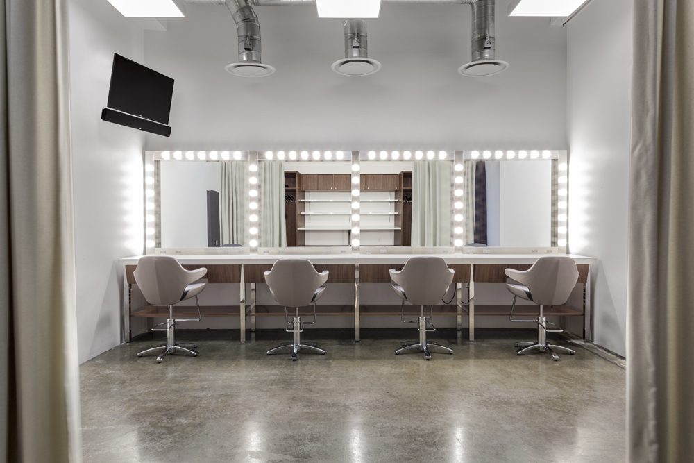    State-of-the-art hair and makeup stations.   