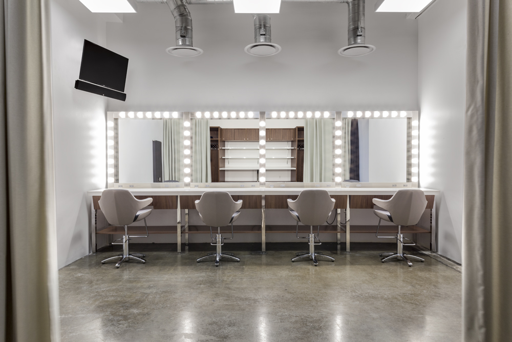 State-of-the-art hair and makeup stations.
