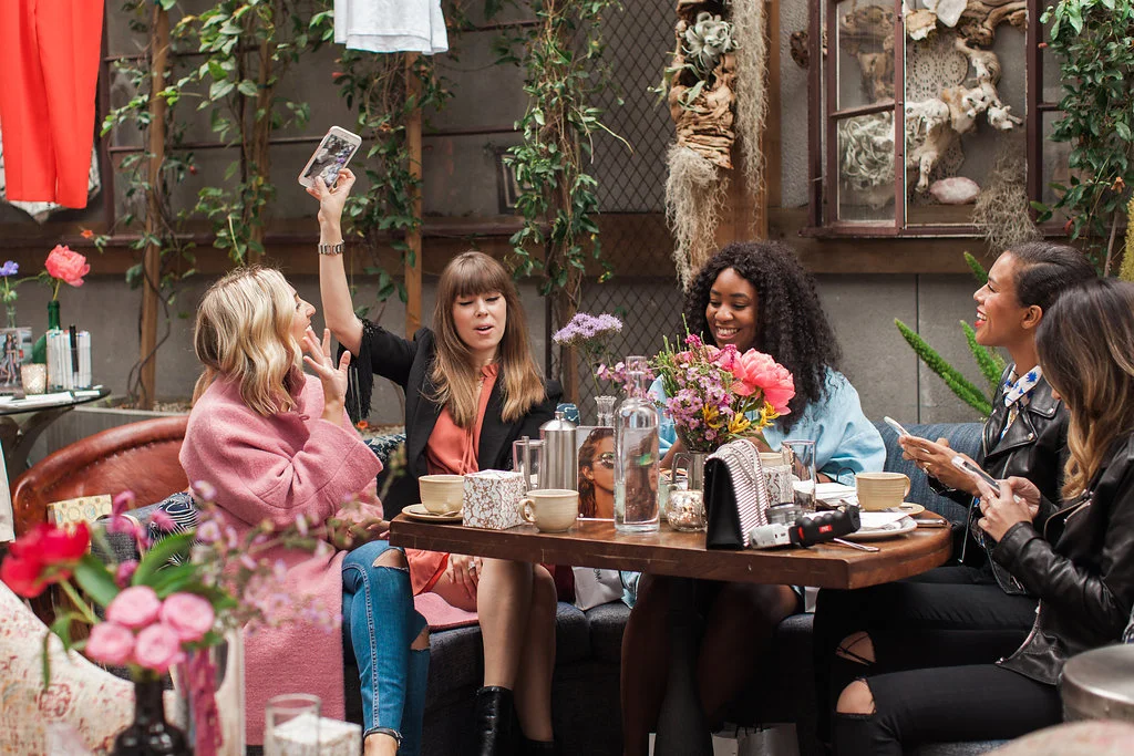 Melissa Lawson of Who What Wear, Jenny Bernheim of Margo & Me, Chloe Watts of Chloédigital, Grasie Mercedes of Style Me Grasie, & Marianna Hewitt of Life with Me .