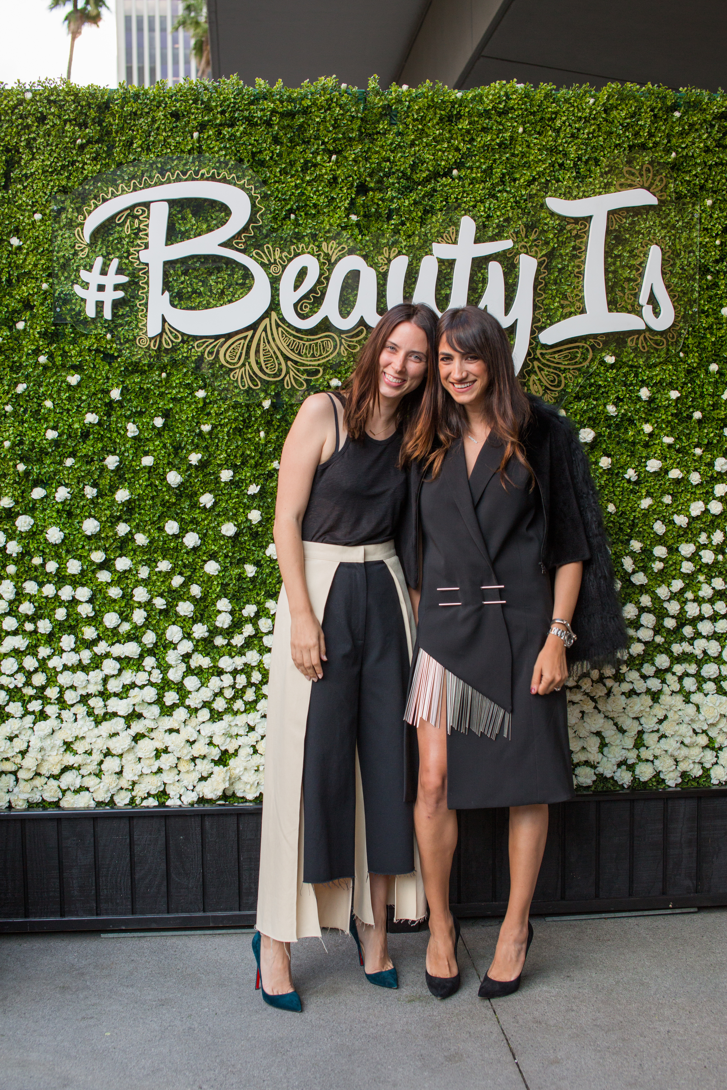   Sarah Gibson Tuttle, Founder of Olive &amp; June (left) kept it simple.&nbsp;"Beauty is feeling good" she said,&nbsp;"and being the truest form of yourself." Mandana Dayani (right) strikes a pose.&nbsp;  