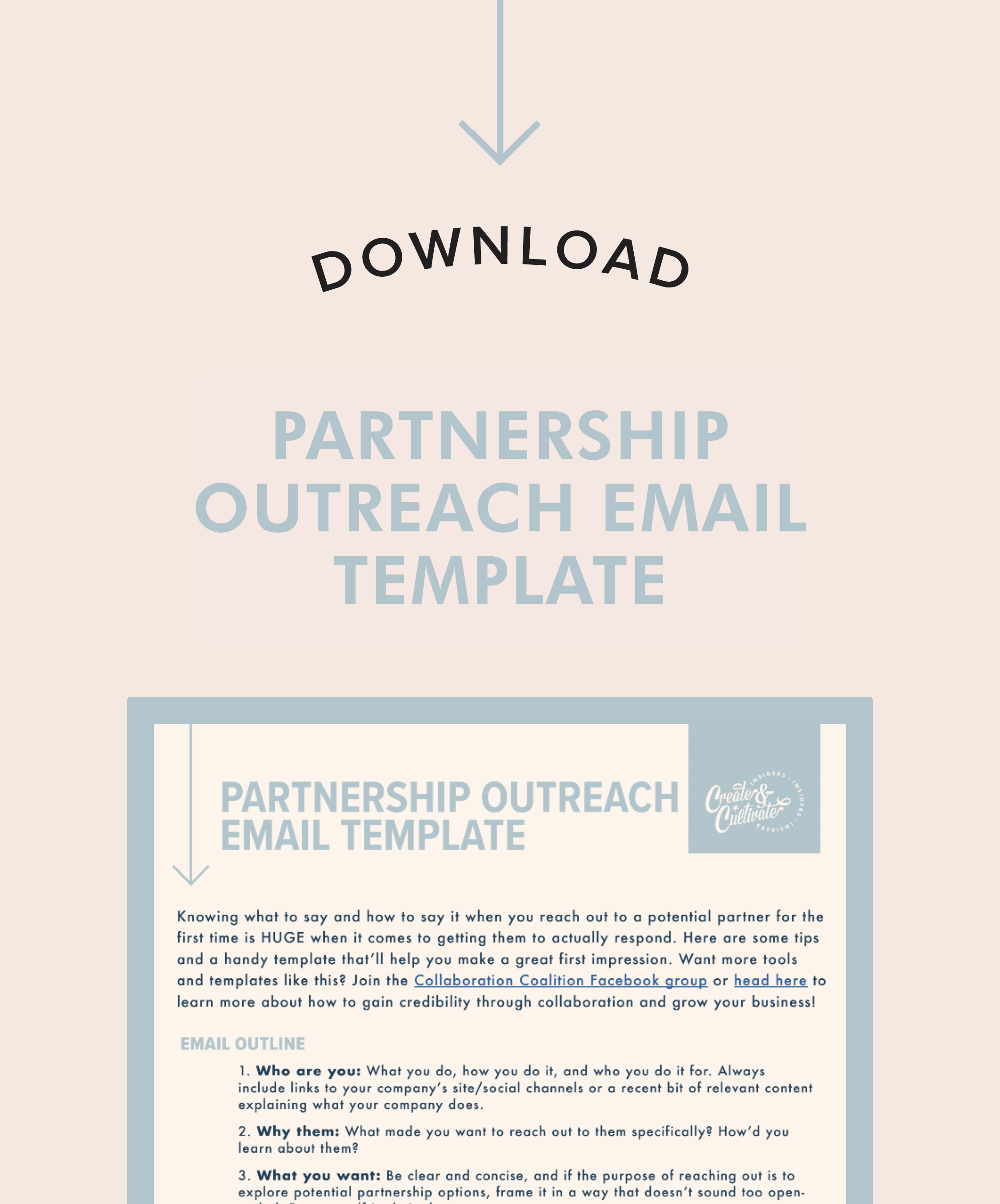 Partnership Outreach Email Template — Create + Cultivate