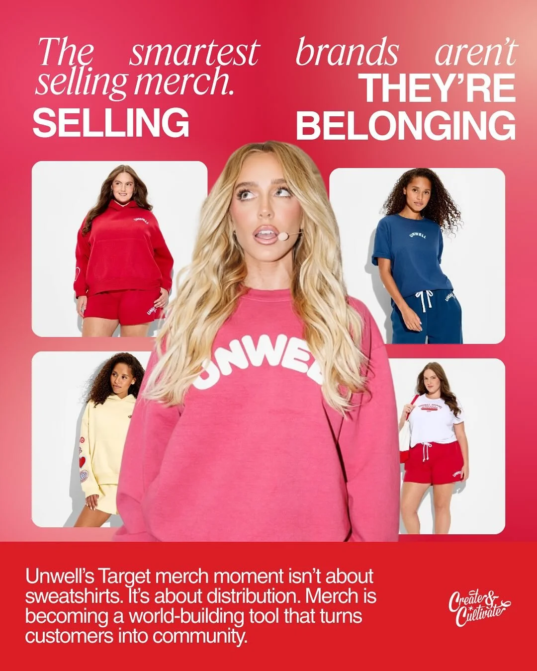 Merch used to be for superfans. Now it&rsquo;s for scale.⁠
⁠
Unwell isn&rsquo;t a clothing company. It&rsquo;s a media brand + an energy drink brand. But the Target merch moment proves what&rsquo;s shifting right now: merch has become a real visibili