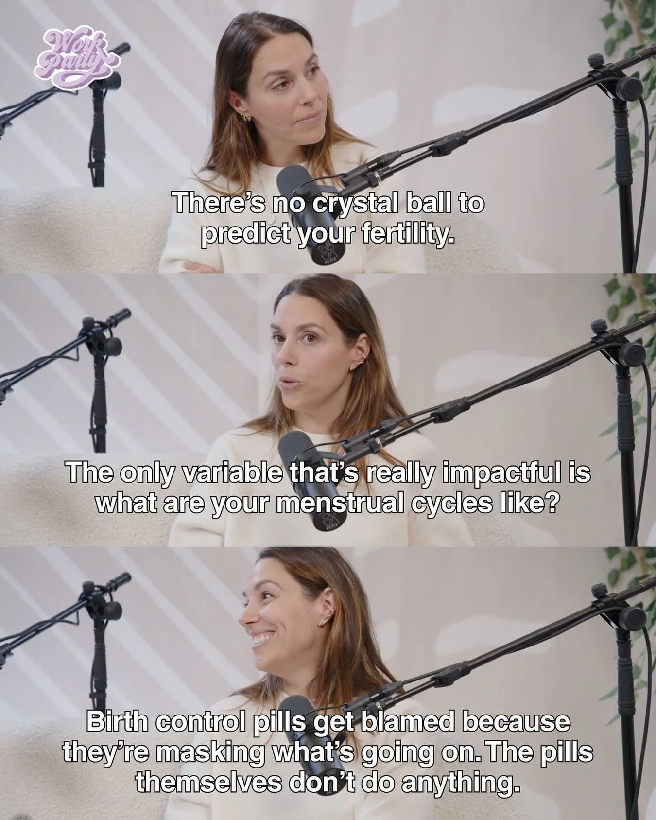 Birth control doesn&rsquo;t &ldquo;hurt&rdquo; fertility.⁠
⁠
What it can do is mask the cycle patterns that often give doctors the most useful context when you&rsquo;re planning ahead.⁠
⁠
In this week&rsquo;s WorkParty episode with @cathafischermd fr