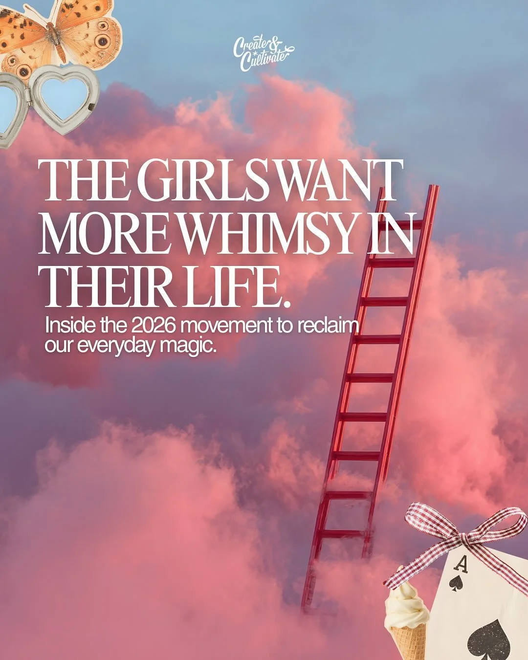 The word of the year might be... whimsy. ⁠
⁠
The era of optimizing every habit is fading, and in its place is something softer. More curiosity, more texture, more little rituals that make everyday life feel less like a checklist. Ambition stays, we&r