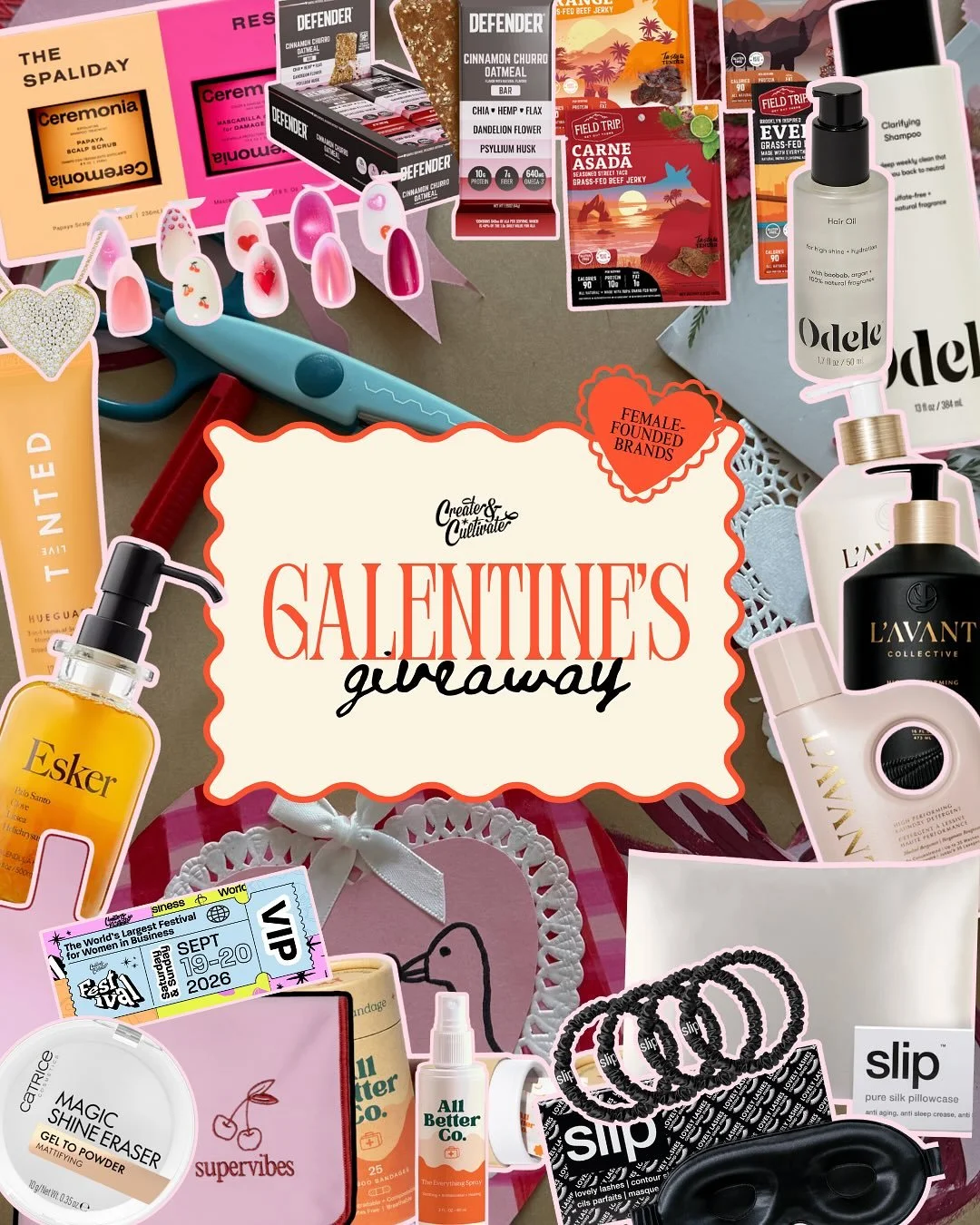 Happy Galentine&rsquo;s Day 💌⁠
⁠
To celebrate, we&rsquo;re doing a Galentine&rsquo;s giveaway featuring some of our favorite female-founded brands, because your girls deserve the good stuff.⁠
⁠
How to enter:⁠
💕 You must be following @createcultivat