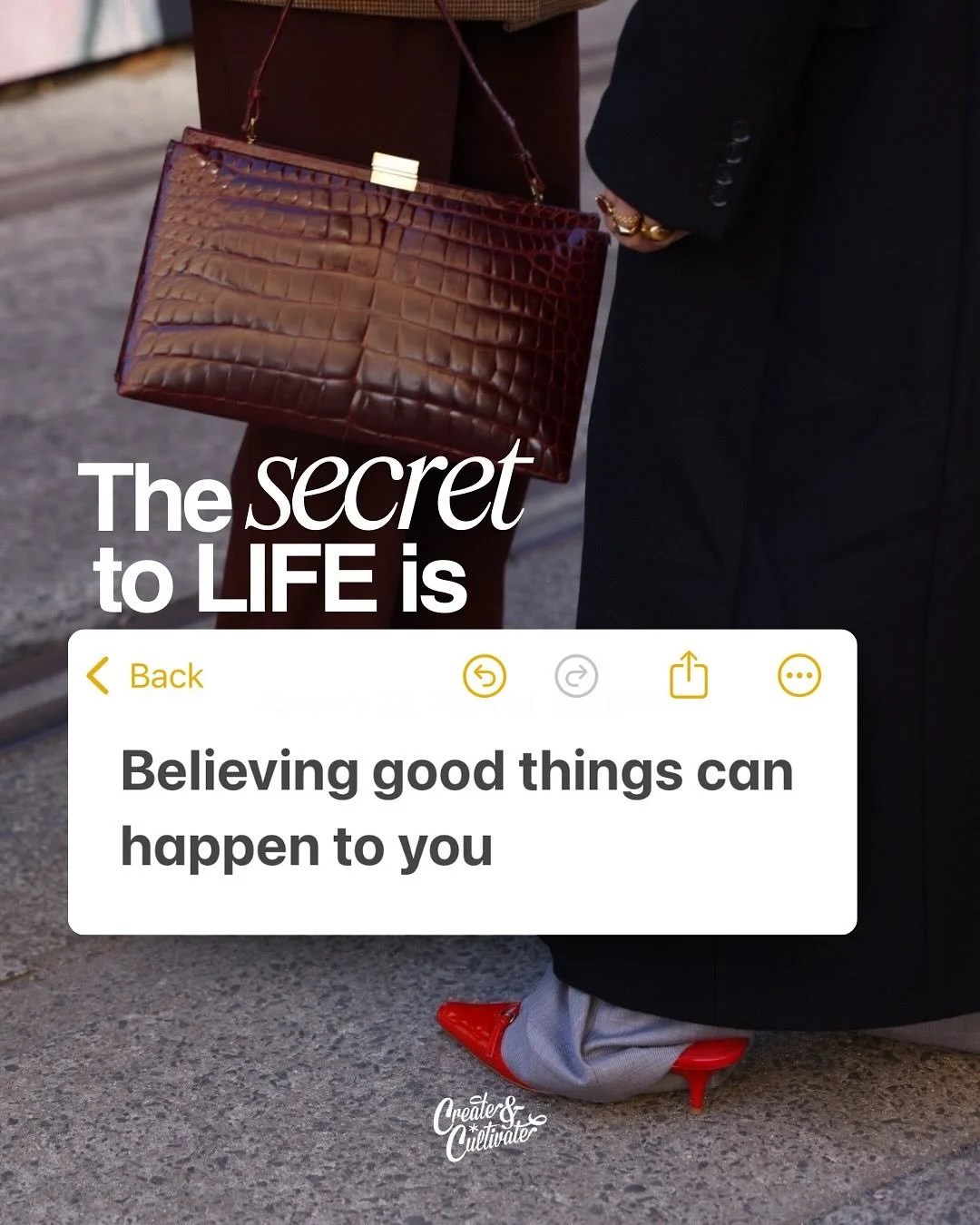 The secret to life? Surround yourself with people who feel like a deep breath, learn to love your own company, and never forget that good things are allowed to find you. 💞