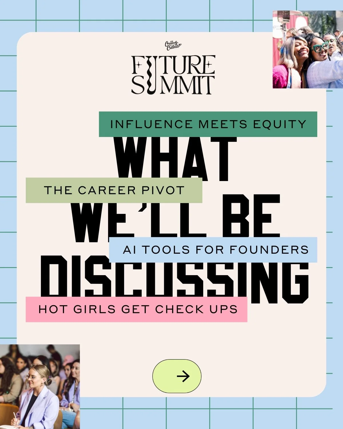 If you&rsquo;ve been craving a real reset and real strategy, this is it.✨️⁠
⁠
On March 15 in Austin, TX, Future Summit is bringing the conversations you won&rsquo;t want to miss, from monetizing your influence to building confidence and calm, to usin