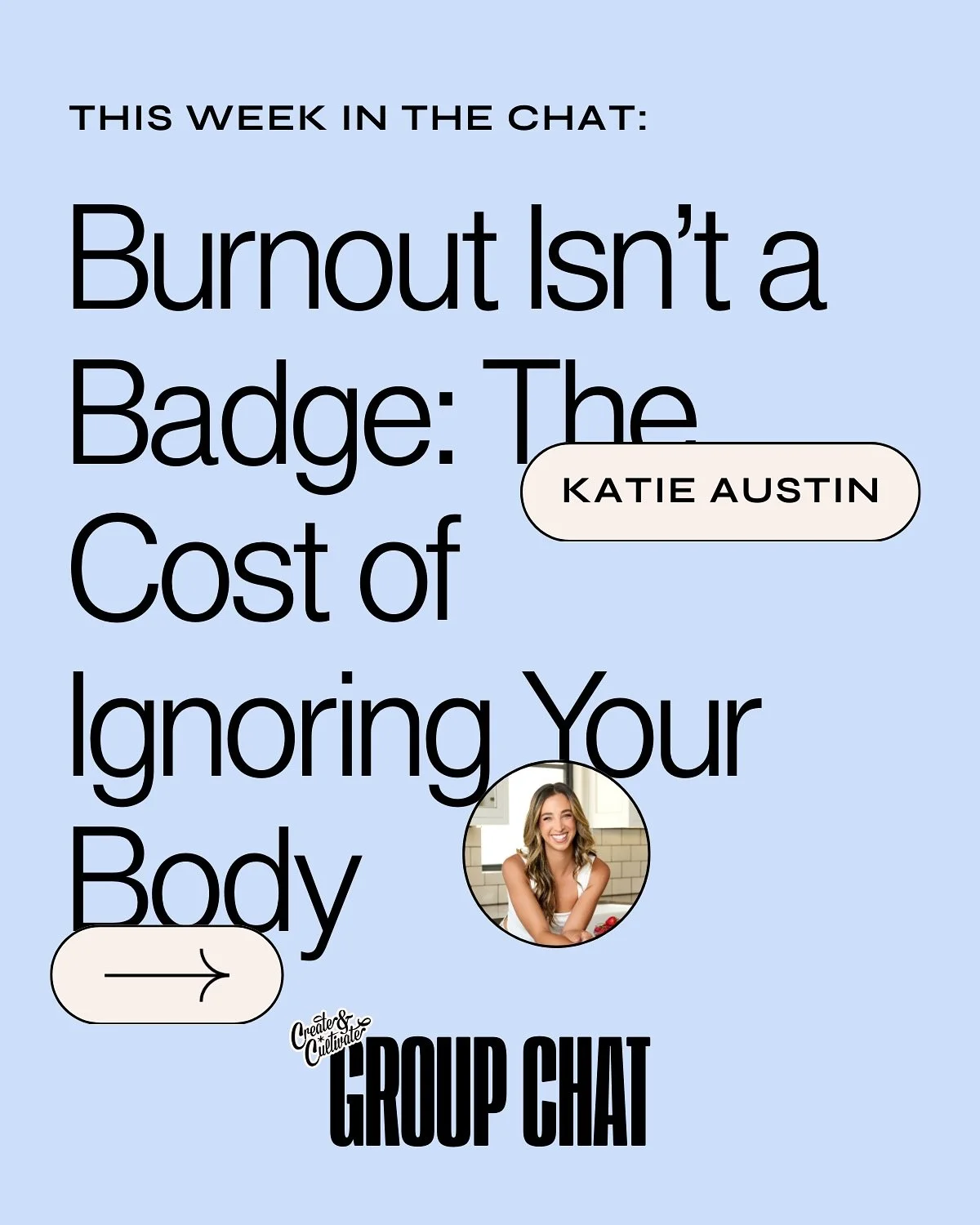 Somewhere along the way, a lot of us learned that being exhausted meant we were doing something right.⁠
⁠
@katieaustin is challenging that mindset in her new Group Chat article and reminding us that high performance is not about running on empty, it&
