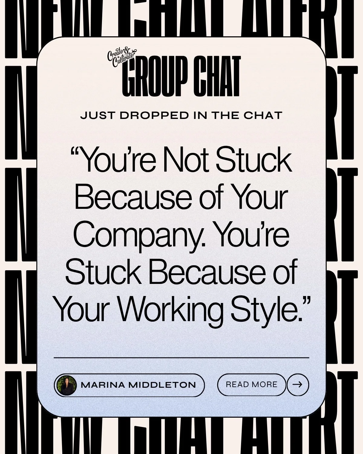 If you&rsquo;ve been feeling stuck, this one&rsquo;s for you.⁠
⁠
@marinaamiddleton is breaking down the real reason most people plateau in their careers &mdash; and it has nothing to do with their company, their manager, or their industry.⁠
⁠
It come