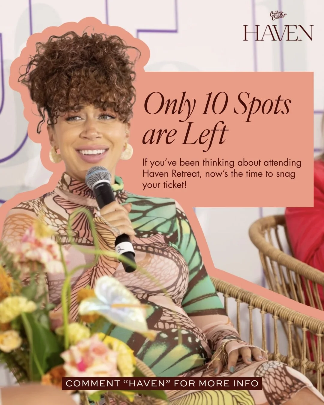 10 spots left. That&rsquo;s it. 👀⁠
⁠
Haven was made for the mom who is done playing small. The one who has big dreams, a packed schedule, and a fire inside her that refuses to go out.⁠
⁠
Three days. A room full of ambitious, like-minded women who ge