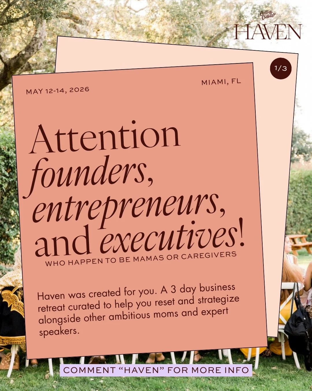 Attention founders, entrepreneurs, and executives who happen to be mamas &mdash; Haven was built for you. 👀⁠
⁠
You didn&rsquo;t stop being ambitious when you became a mom. You just stopped having the time, the space, and the room to act on it.⁠
⁠
2.