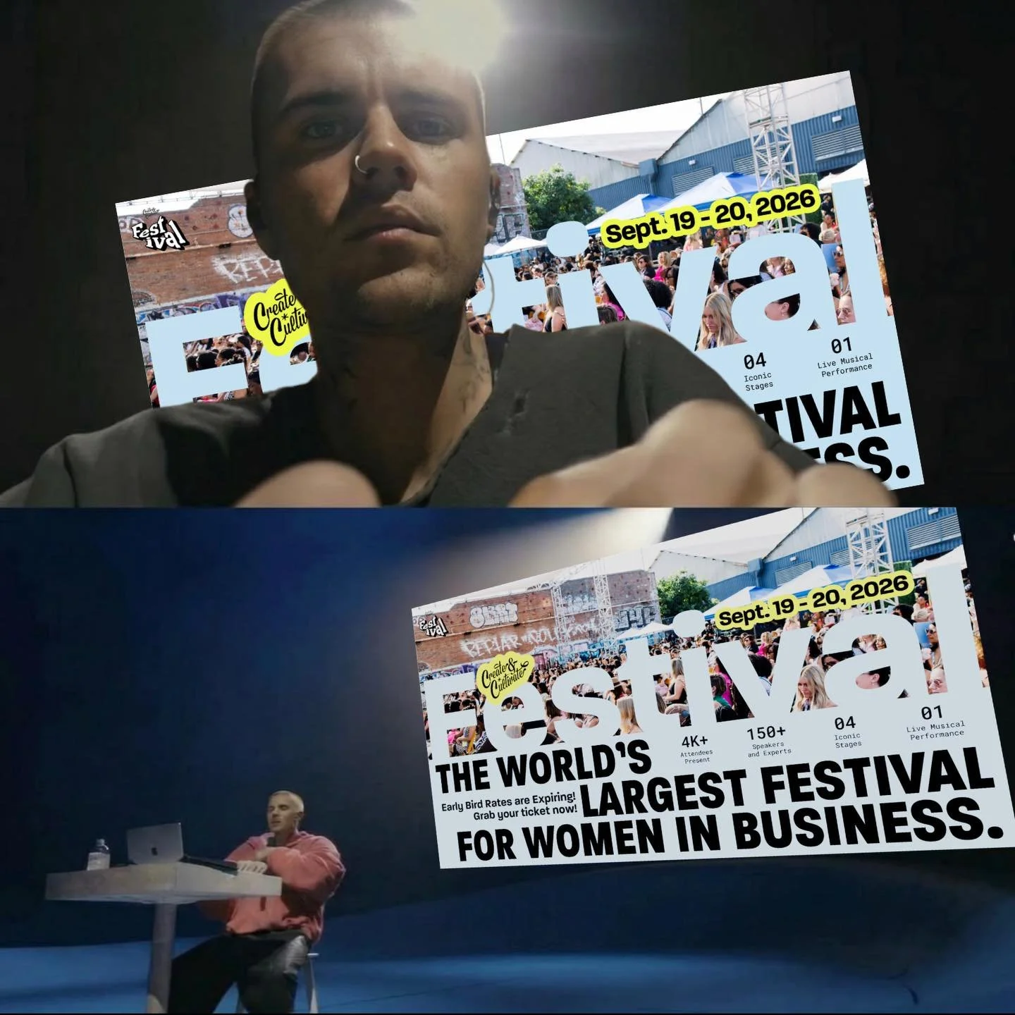 JB said all you need is a laptop and a vision. We said same. @lilbieber doesn&rsquo;t want you to miss our incredible line up of 2026 events.

We&rsquo;re standing on business all year &mdash; Haven, Festival, and Supper Club. Comment &ldquo;IRL&rdqu