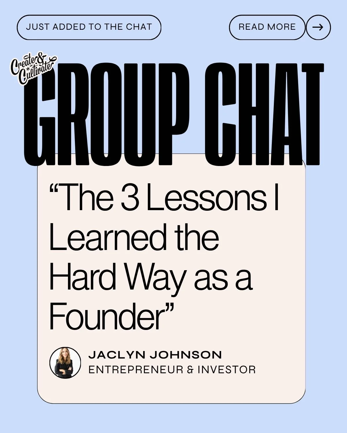 Nobody talks about the real cost of building a business. The lessons that actually matter? They don&rsquo;t come cheap. 💸⁠
⁠
Jaclyn Johnson is back in the chat &mdash; and she&rsquo;s getting honest about what it actually takes to survive as a found