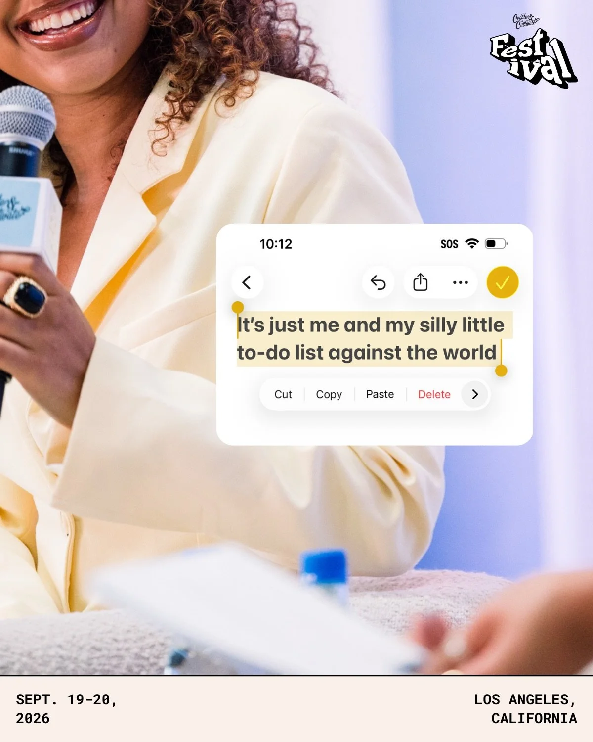 The only to-do list worth making this year. 😉⁠
⁠
Whether you&rsquo;re a founder, creator, investor, corporate girlie, student, or somewhere in between &mdash; there is a stage, a session, and a room built for you. 4 stages. 150+ speakers. Two days i