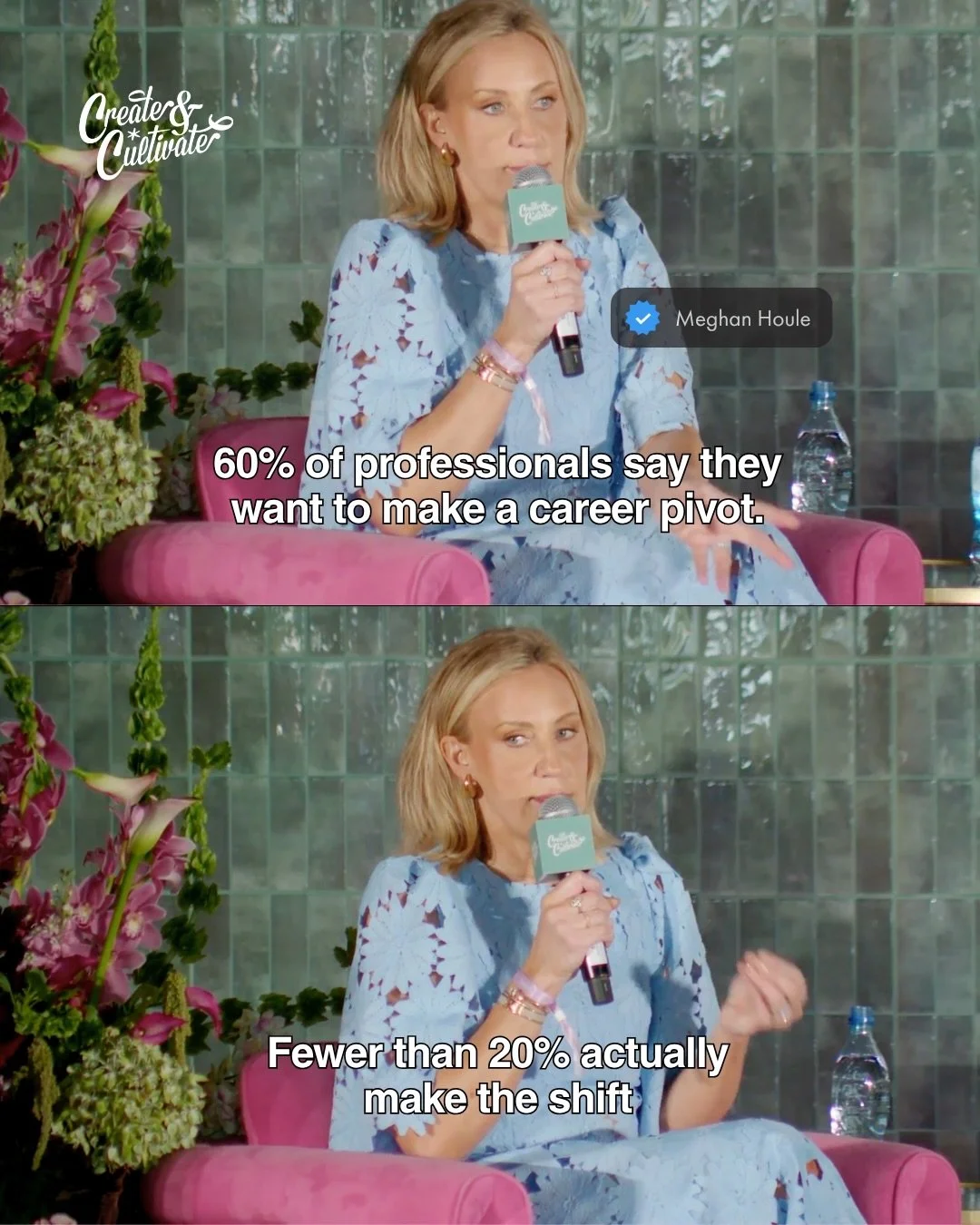 60% of professionals want to make a career pivot. Fewer than 20% actually do. 👀⁠
⁠
@allthingsmeghoule , Recruiting Expert &amp; Career Matchmaker, knows exactly why &mdash; and she said it straight: the market used to reward potential. What it rewar