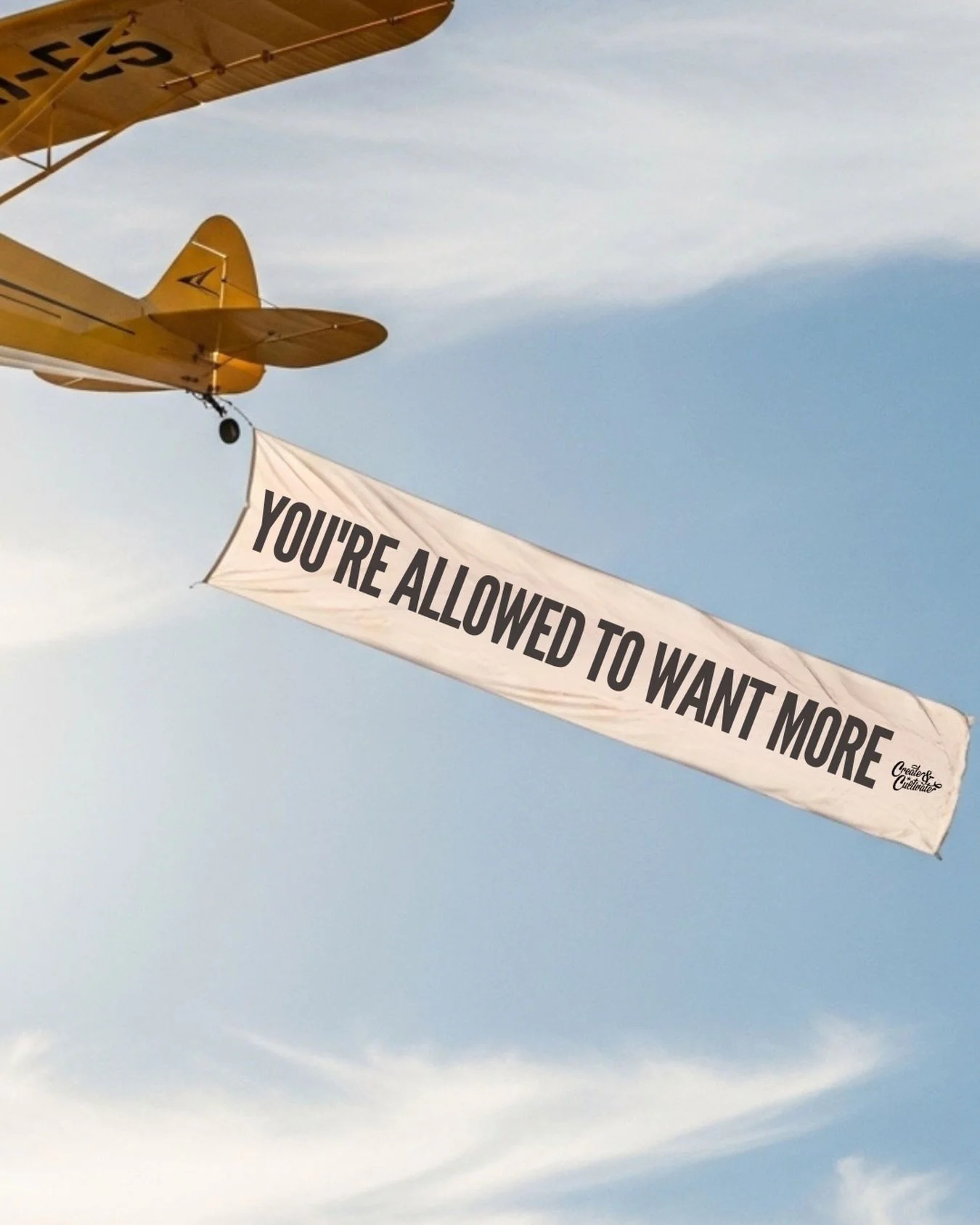 We had to send a whole plane to say it, but we mean it, you&rsquo;re allowed to want more. the career, the title, the life. all of it. ✈️