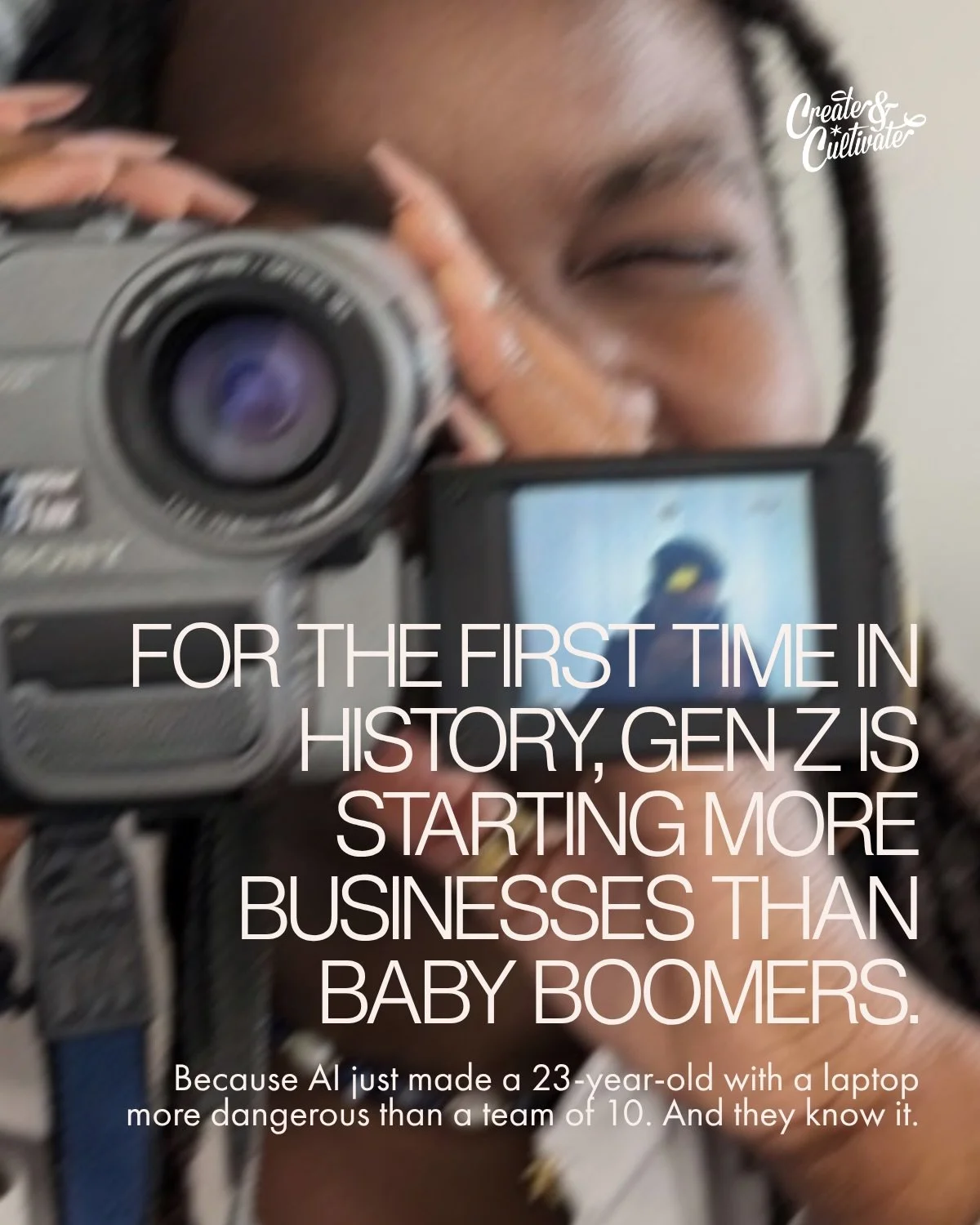 For the first time in history, Gen Z is starting more businesses than Baby Boomers. 👀⁠
⁠
And it&rsquo;s not because they had it easy.⁠
⁠
They graduated into a job market where AI ate the entry-level roles before they could apply. They inherited stud