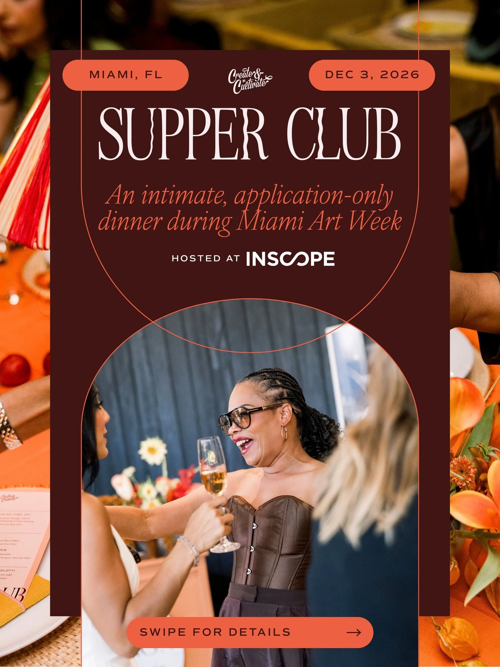 The last Supper Club of the year is happening in Miami on December 3rd. 🍽️

This is one of our most popular events for a reason. An intimate night where you meet the type of people who change the course of your career. This one is extra special beca