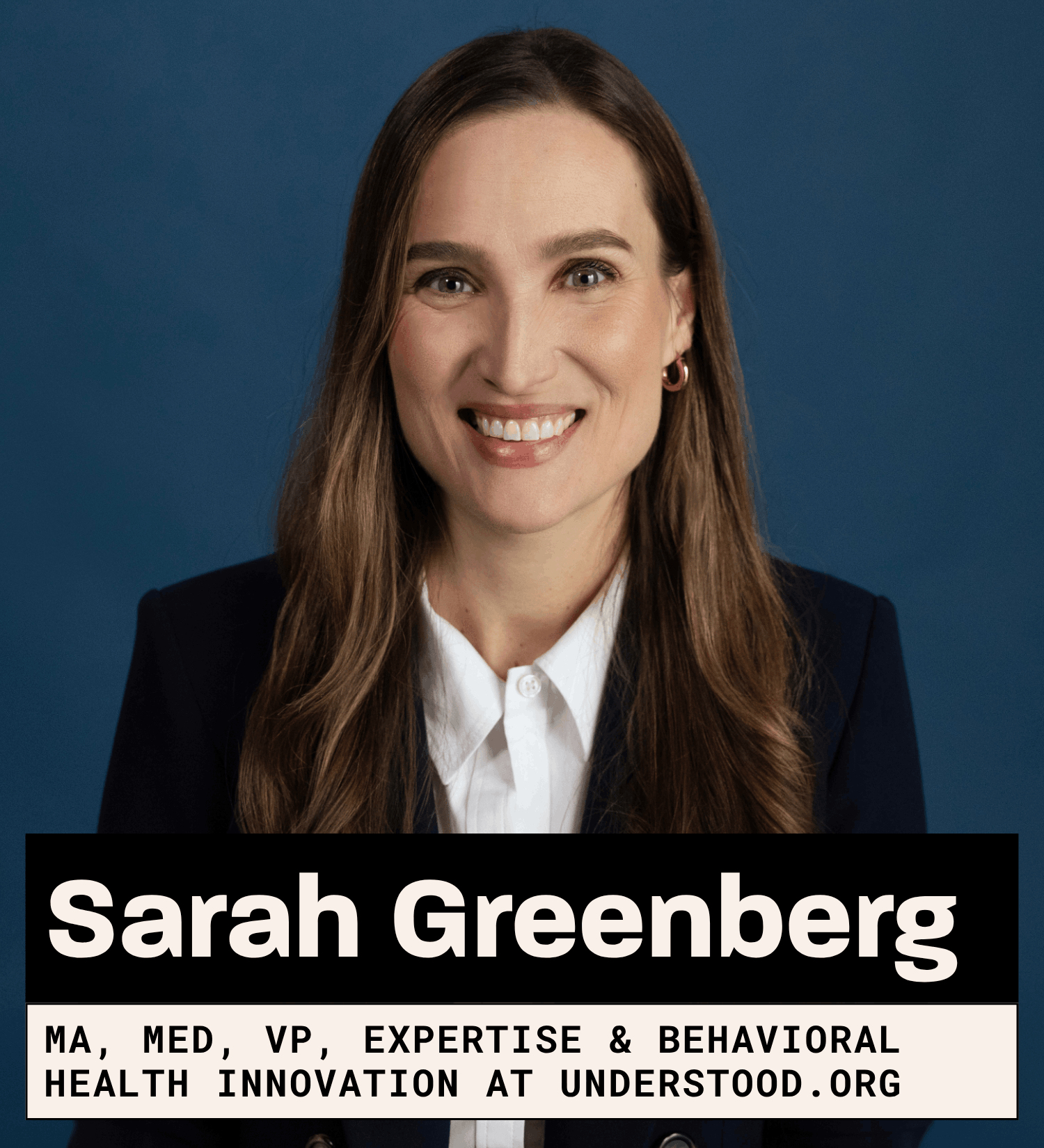 Sarah Greenberg, MA, MEd, Vice President, Expertise & Behavioral Health Innovation at Understood.org