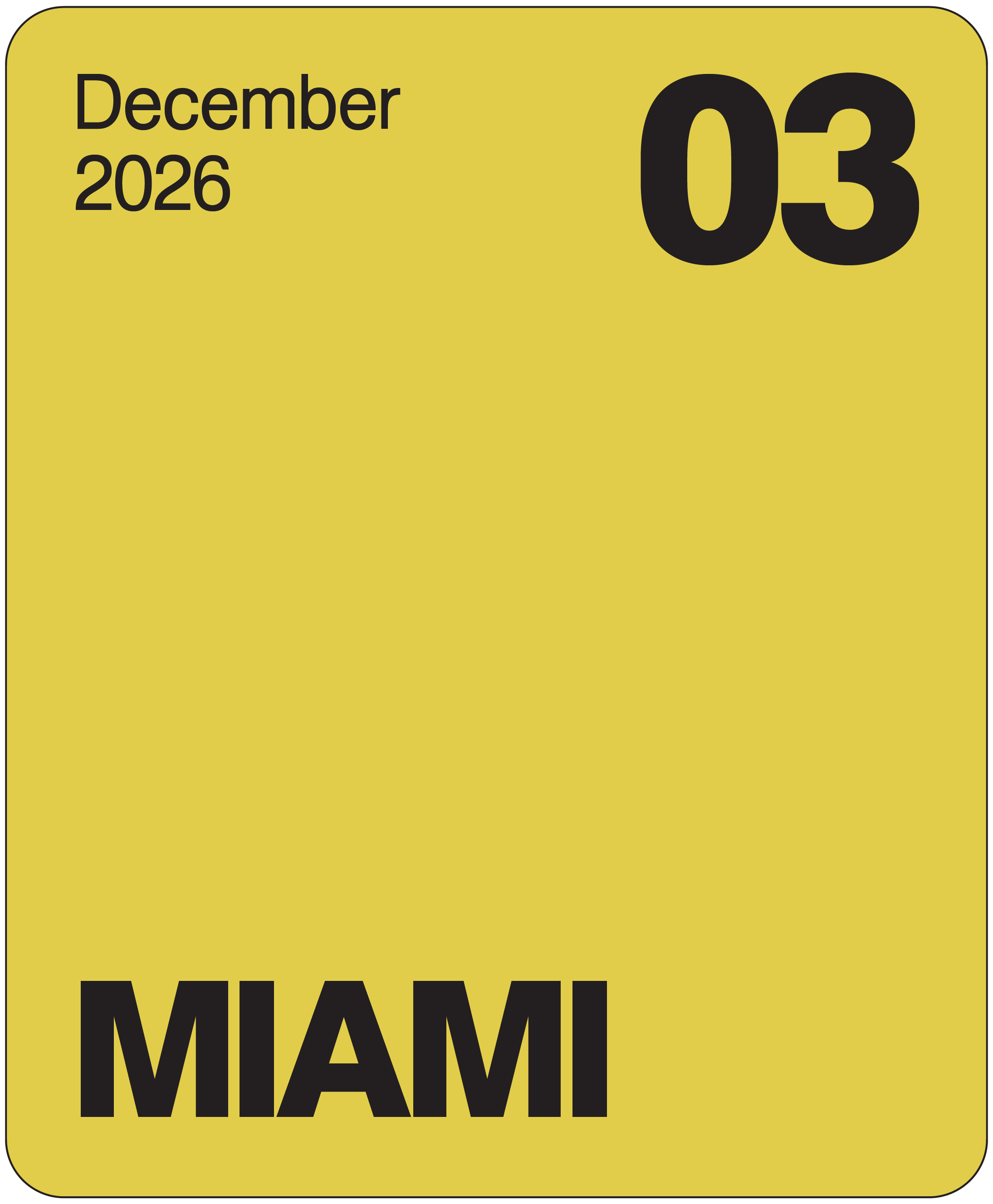 Supper Club Miami December 03, 2026