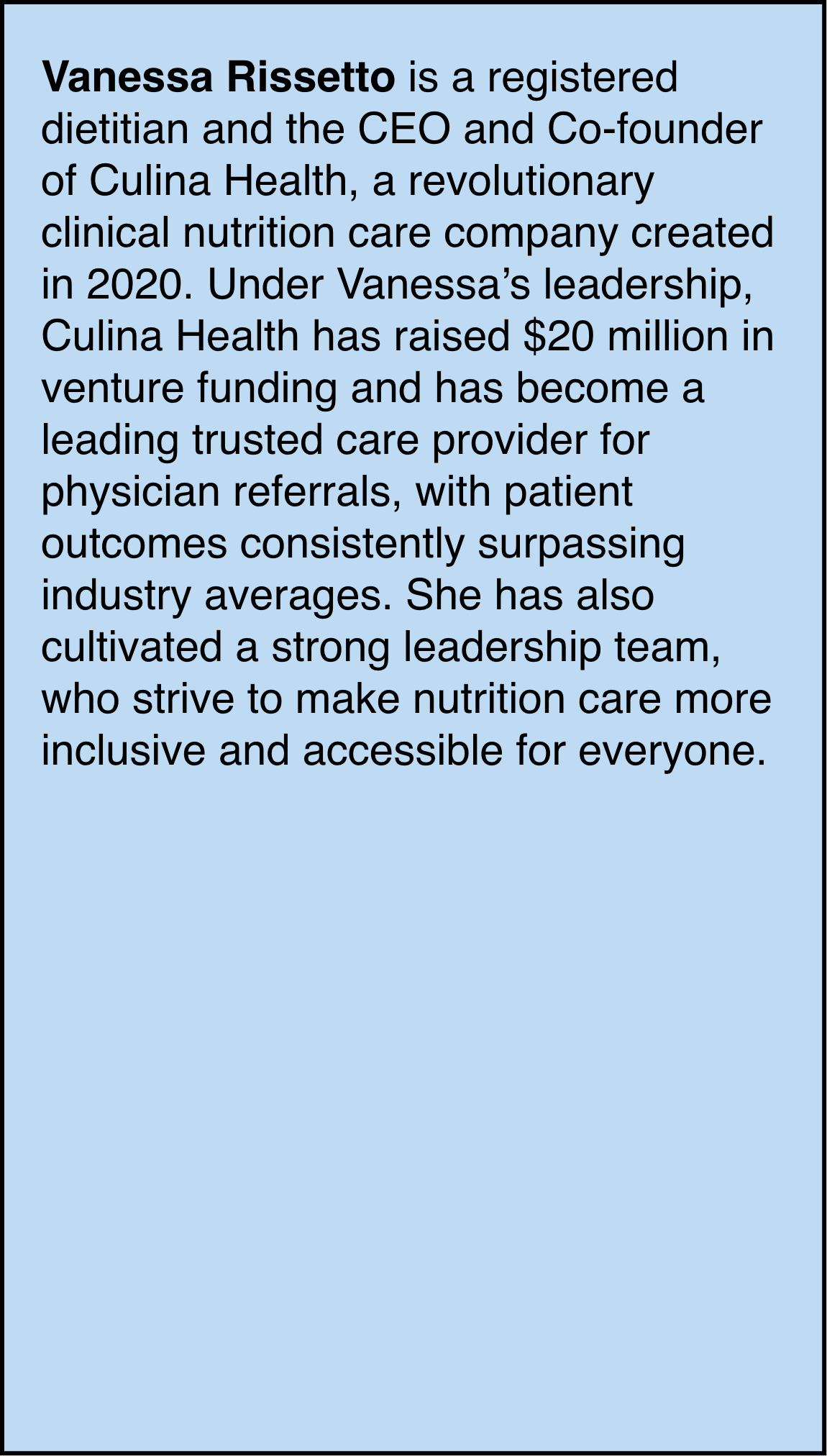 Vanessa Rissetto, RD, CEO & Co-Founder