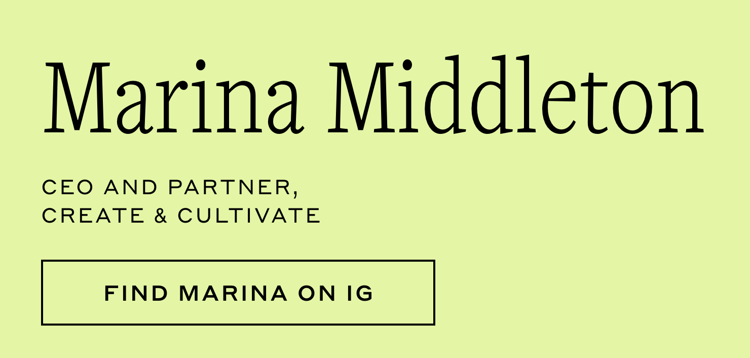 Marina Middleton, CEO and Partner of Create & Cultivate