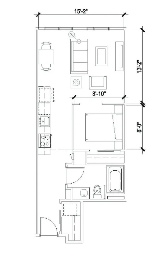 The Hawthorne PDX Urban One Bedroom Apartment Portland 580 sqft.jpg