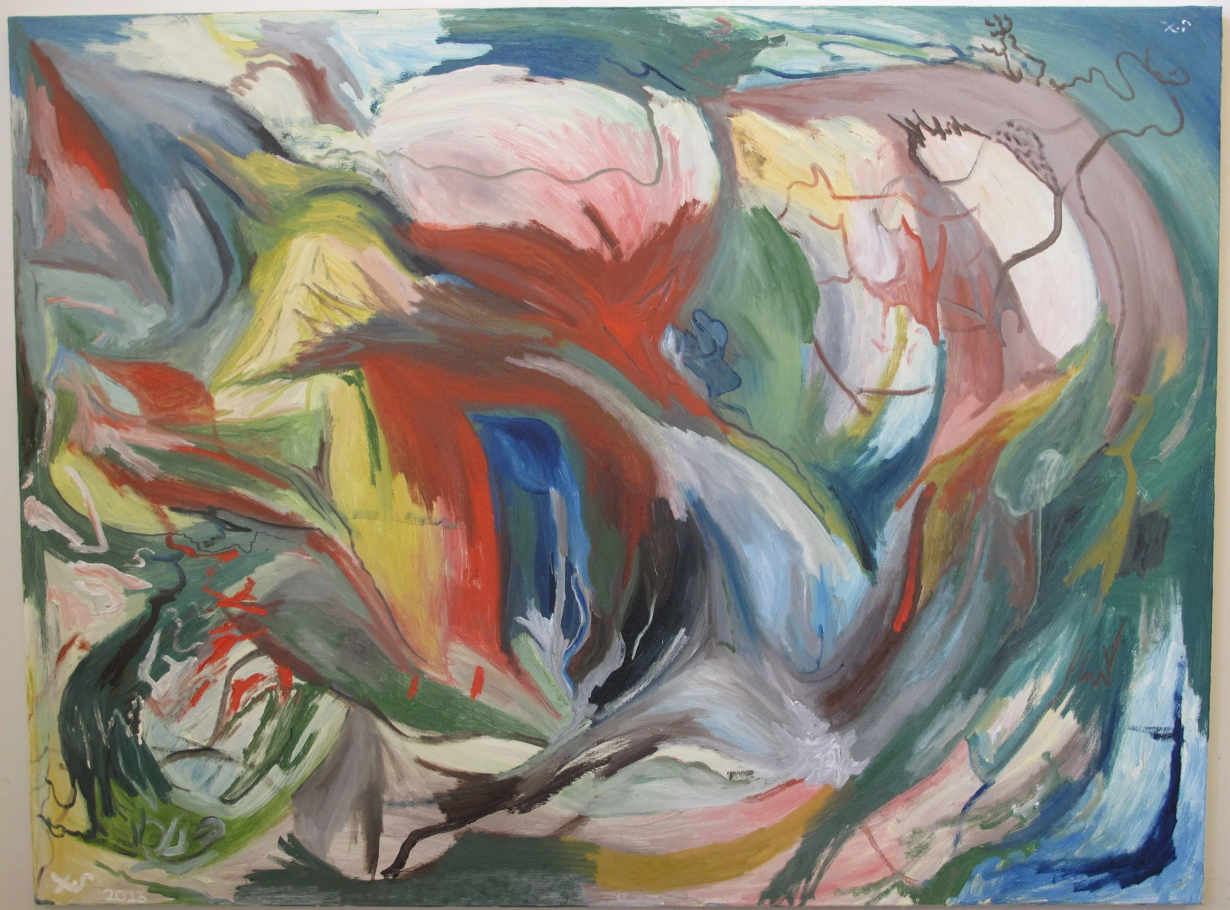 Embrace (2013, Oil on Canvas, 30"/40")