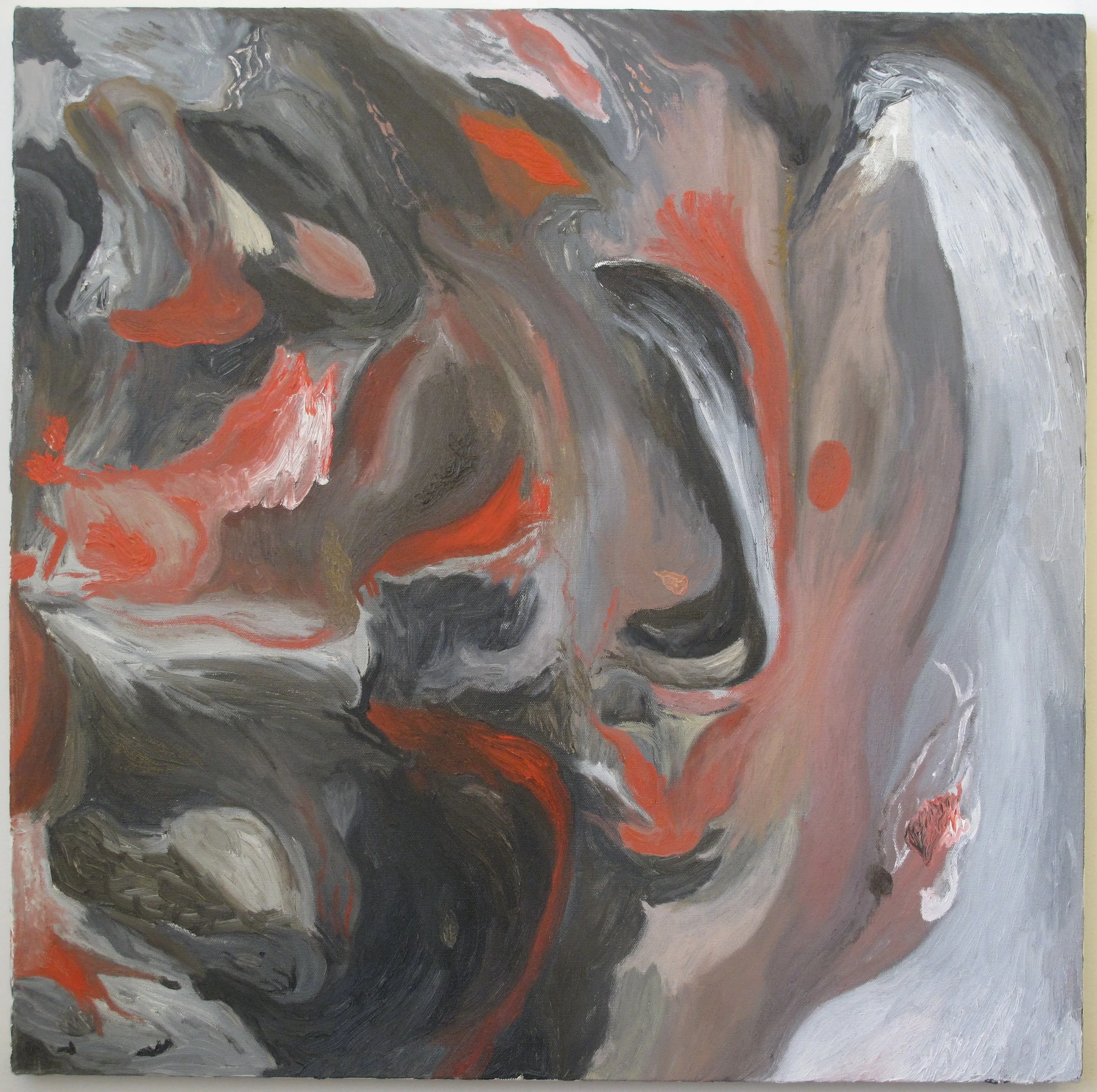 Inferno (2012, Oil on Canvas, 24"/24")