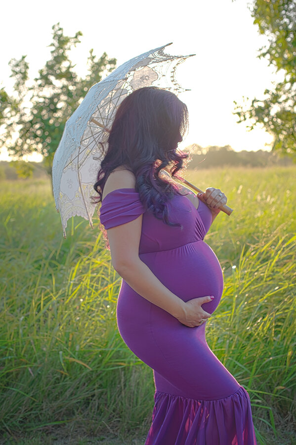 maternity profile sun flare parasol