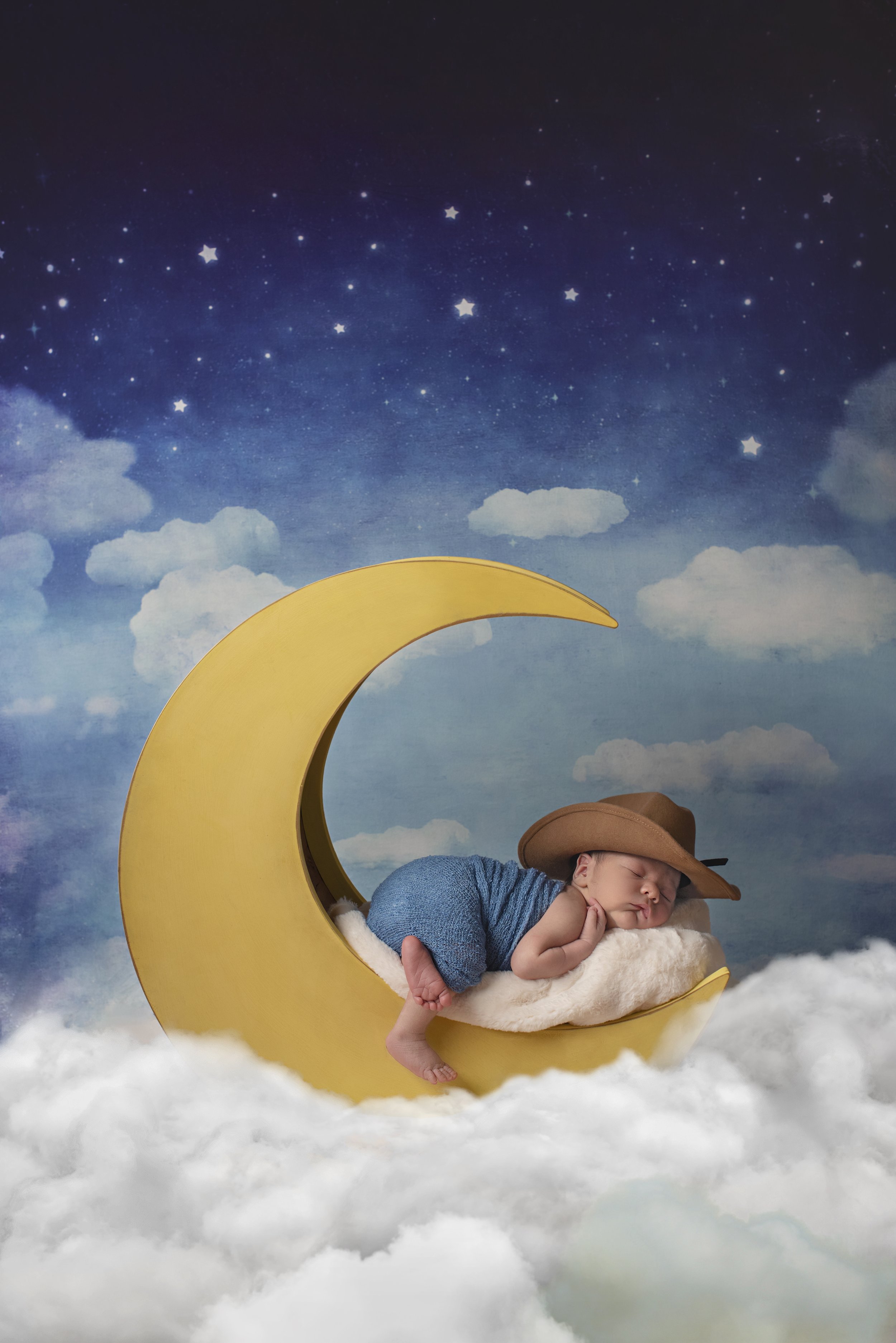 ride the moon newborn cowboy 