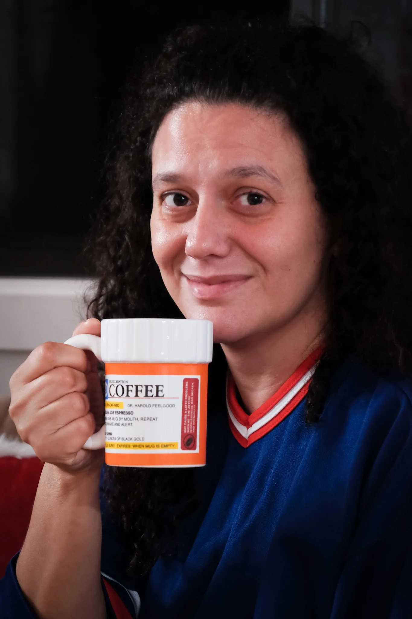 Raquel with her drug of choice