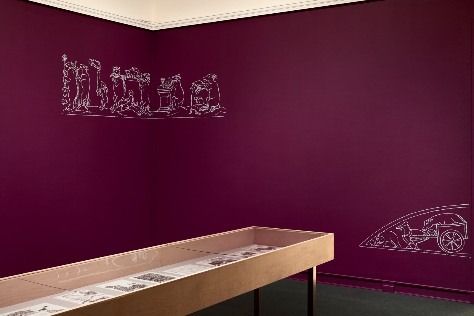  Henry Art Gallery, series of photocopy transfers, wall drawings. Photo: Jueqian Fang, 2021 