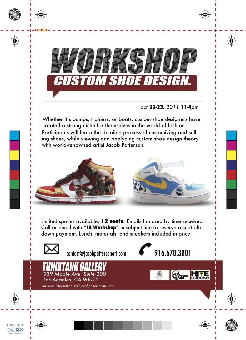 Flyer for a Workshop on Custom Shoe Design at the Think Tank
