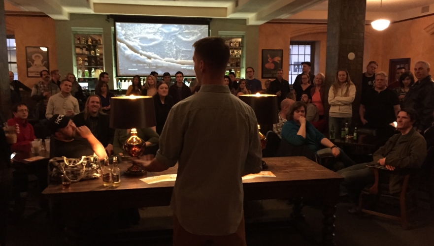 I snapped this shot of City Producer Austin Anderson at a recent mixer for the 2015 Minneapolis 48 Hour Film Project.
