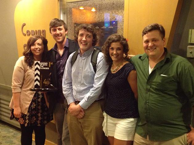 Team Two Jackets after the Best of Fest screening for the 2014 Minneapolis 48 Hour Film Project. From left: Debra Berger, Eric Carlson, Andrew Neill (ME!), Katie Vannelli, Craig Larson