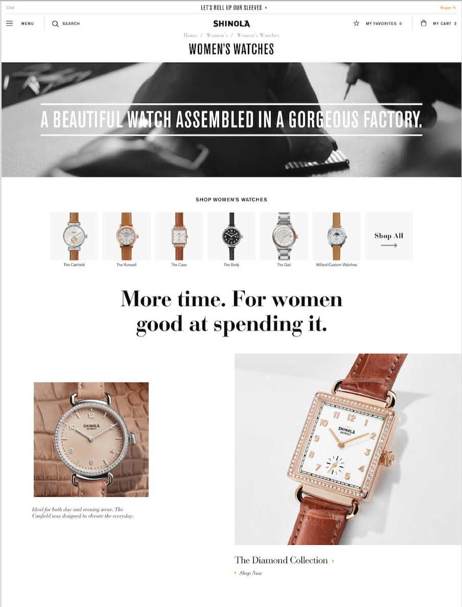 Copy for Shinola Product Pages