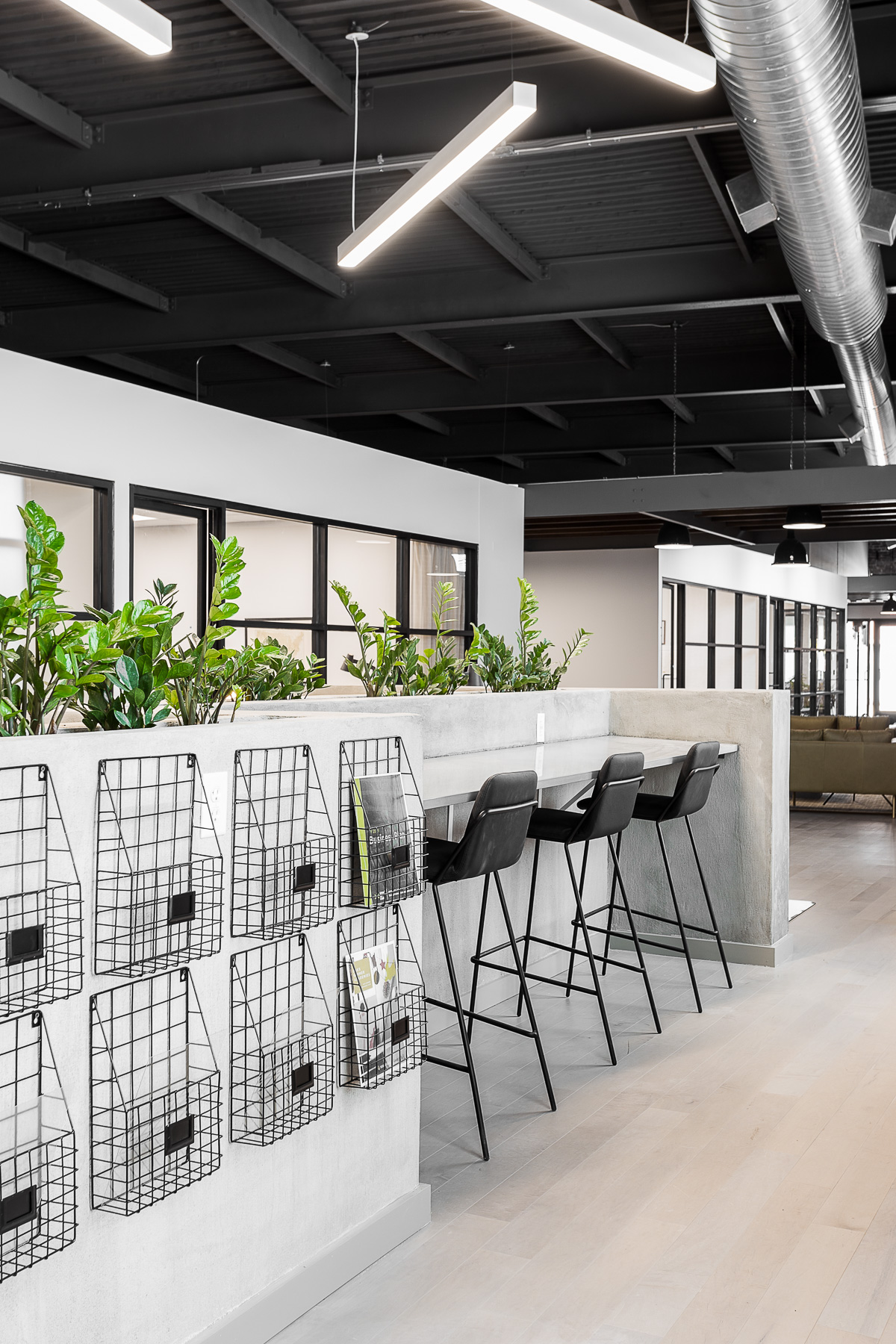 open office literature & intern WiFi bar