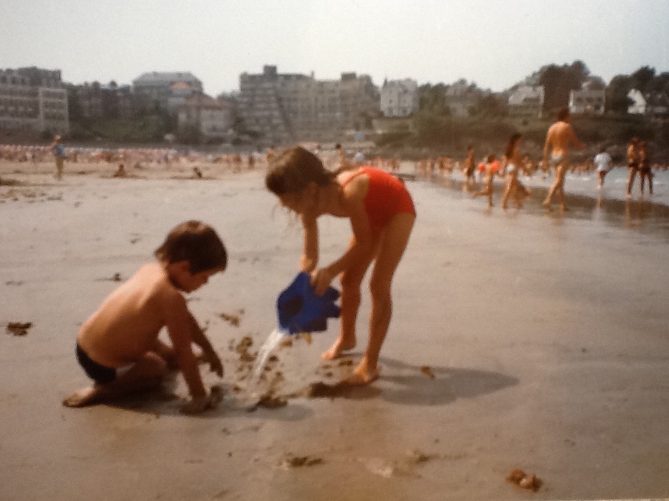 Making sandcastles in Dinard