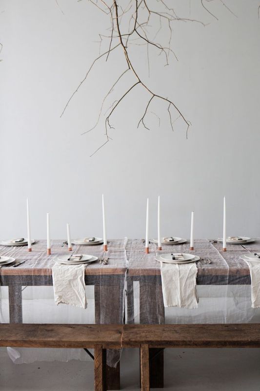 Definitely a statement with the sheer tablecloth and muted, modern tones. Tell me about your ideas for your Thanksgiving table! Post pictures or send them in! I know you all have some amazingly creative ideas!! Today I'm thankful for this holiday itself, a time to gather as a family and celebrate love, acceptance, and kindness. As my son says, "it's a feast!" (although he doesn't like turkey and probably eats about 6 bites of mostly bread). Enjoy your feast, in whatever way it may be served. XO Anna