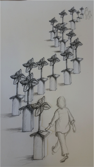 Preliminary drawing of the concept