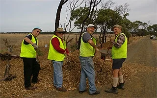 Volunteers from the Friends of the Bellarine Rail Trail in action.&nbsp;
