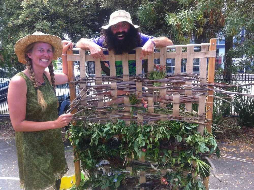 Ingrid's "art medicine" - pictured here with  Costa Georgiadis. &nbsp;