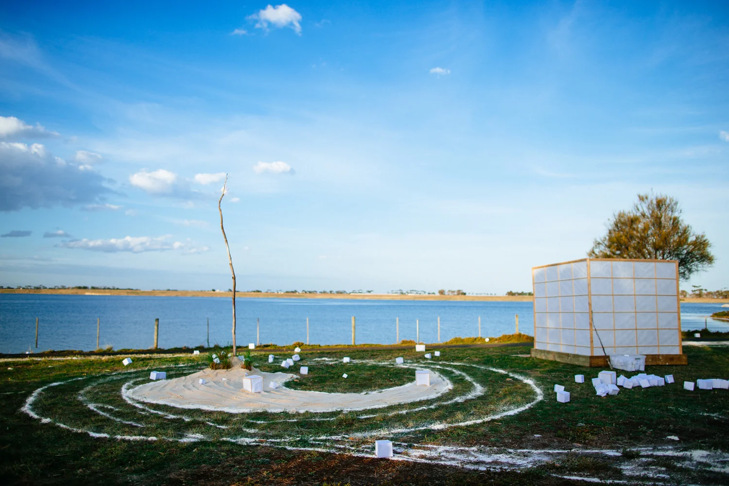Simon Macaulay's walking circle MC3 at Limeburners Lagoon.&nbsp;  Image by Ed Sloane Photography