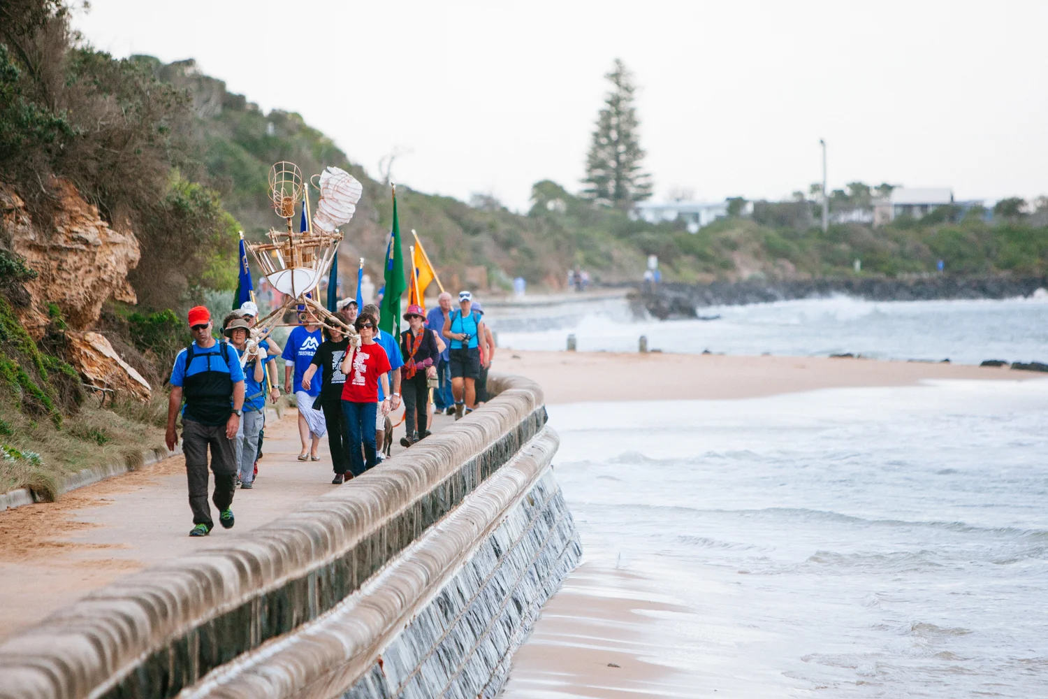 The procession reaches the coast side.&nbsp;   Image by Dean Walters Photography.