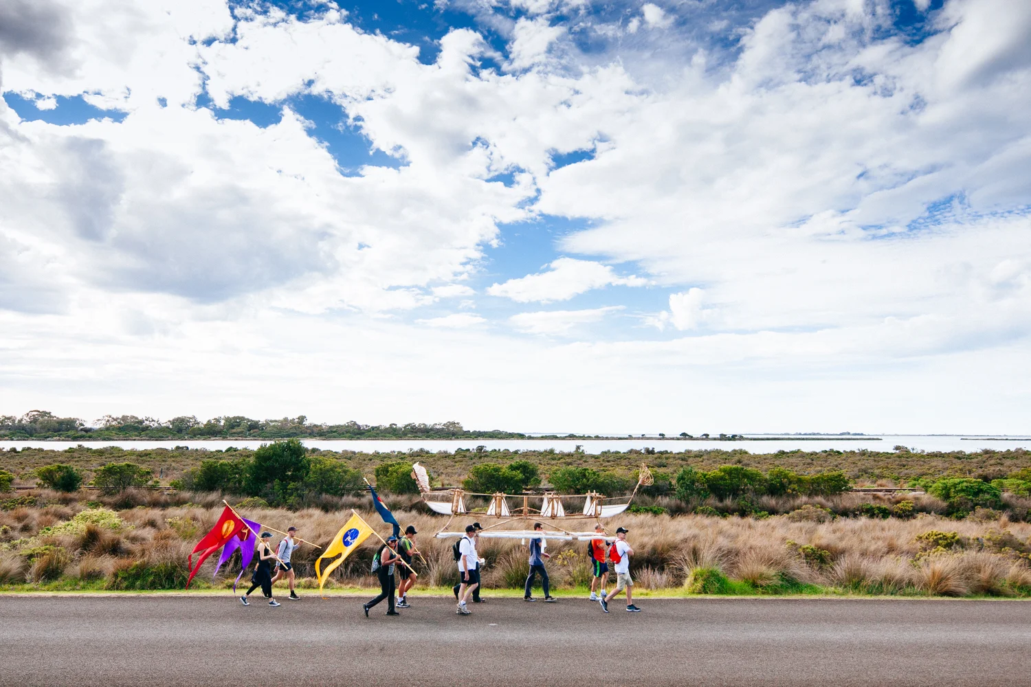 Walking by Swan Bay.   Image by Dean Walters Photography.