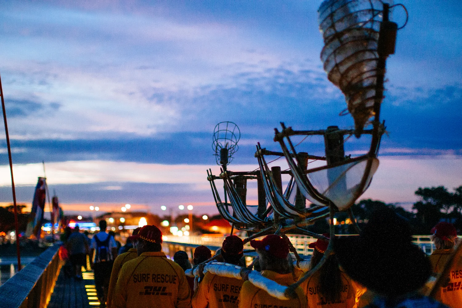 Crossing the final bridge.   Image by Dean Walters Photography.