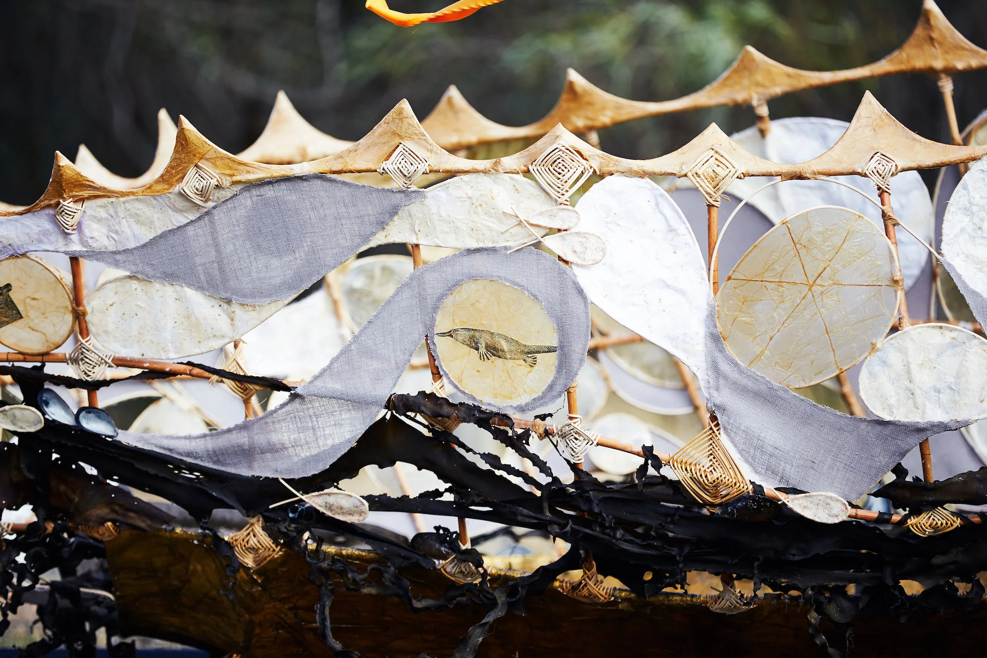 Detail of Canoe; Artists: Leslie Pearson and Kerrie Bedson; Photographer: Jarrah Lynch